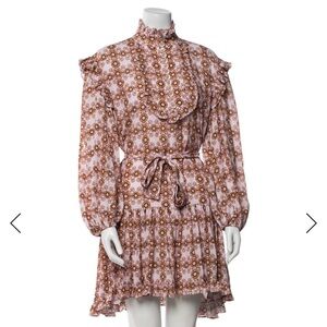 Zimmermann Pink and Brown Floral Dress